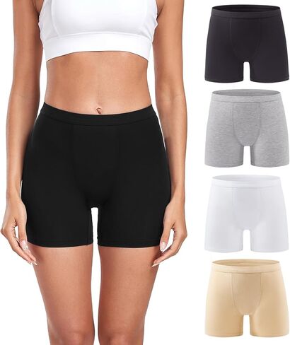 wirarpa Women's Modal Boy Shorts Panties Soft Microfiber Boxer Briefs Underwear MultiPack in Saudi Arabia
