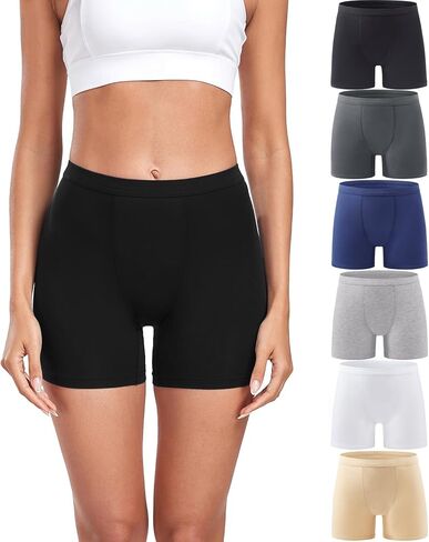 wirarpa Women's Modal Boy Shorts Panties Soft Microfiber Boxer Briefs Underwear MultiPack in Saudi Arabia