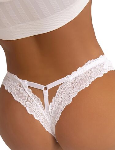 ohyeahlady Women's Sexy Thong Panties Lace Tangas Plus Size Cheeky Underwear V String in Kuwait