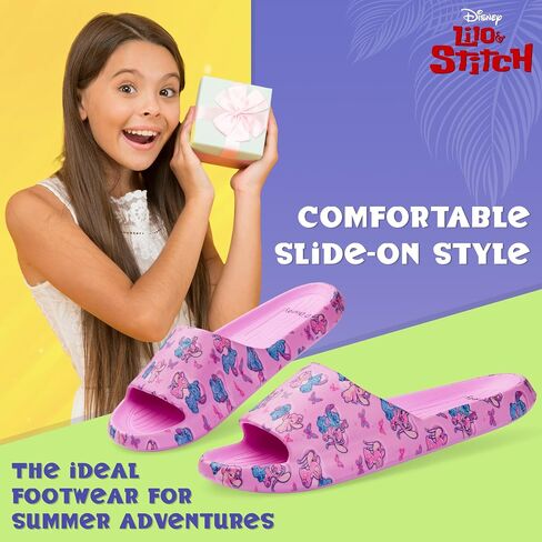 Disney Stitch Girls Sliders, Beach or Pool Shoes for Kids - Stitch Gifts in Saudi Arabia