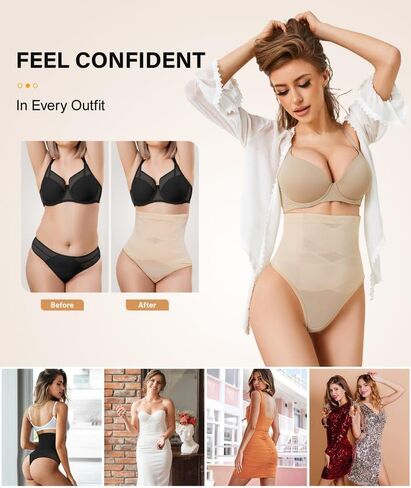 SIMIYA ثونغ ملابس داخلية للتحكم في البطن للنساء عالية الخصر البقاء وضع محدد شكل الجسم حزام الضغط المستهدف in Kuwait