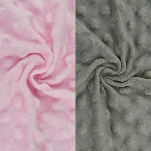 BlueSnail Ultra Soft Minky Dot Changing Pad Cover 2 Pack (Gray+Pink, 2 Pack) in Kuwait