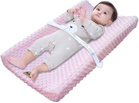 BlueSnail Ultra Soft Minky Dot Changing Pad Cover 2 Pack (Gray+Pink, 2 Pack) in Kuwait