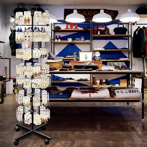 رف عرض دوار 7 طبقات، رف عرض دوار للمجوهرات والقبعات والألعاب، ارتفاع قابل للتعديل، أقصى ارتفاع 67 بوصة in Kuwait