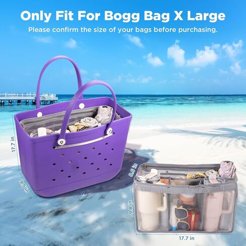 OUTXE Bogg Bag Organizer Accessories Inserts Compatible with X Large Bogg Bag, Lightweight Mesh Insert Divider Pouch for Original XL Bogg Bag, Organizing Large Bogg Bag and Divide Space in Saudi Arabia