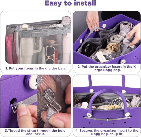 OUTXE Bogg Bag Organizer Accessories Inserts Compatible with X Large Bogg Bag, Lightweight Mesh Insert Divider Pouch for Original XL Bogg Bag, Organizing Large Bogg Bag and Divide Space in Saudi Arabia