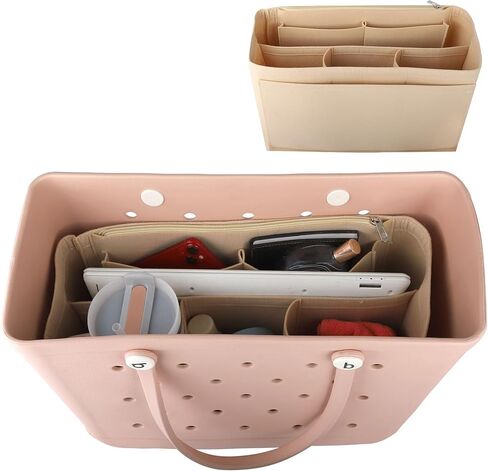 منظم حقيبة الشاطئ متوافق مع حقيبة/حقيبة بوج الكبيرة جدًا، وسحاب مقسم لإكسسوارات الحقائب - فقط للحجم الكبير جدًا in Kuwait