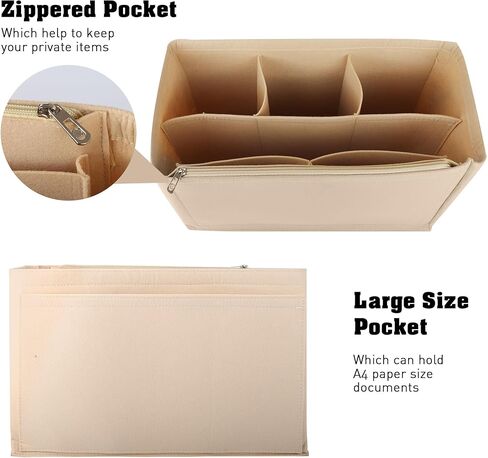 منظم حقيبة الشاطئ متوافق مع حقيبة/حقيبة بوج الكبيرة جدًا، وسحاب مقسم لإكسسوارات الحقائب - فقط للحجم الكبير جدًا in Kuwait