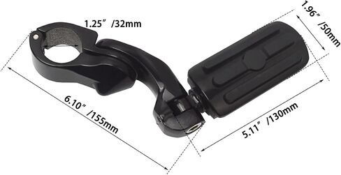 1.25" Highway Footpegs,Short Angled Adjustable Highway Pegs w/Mounts for Harley Touring Street Glide Electra Glide Road King Softail CVO Dyna Trike Sportster w/1-1/4" Engine Guard,Chrome#1 in Kuwait