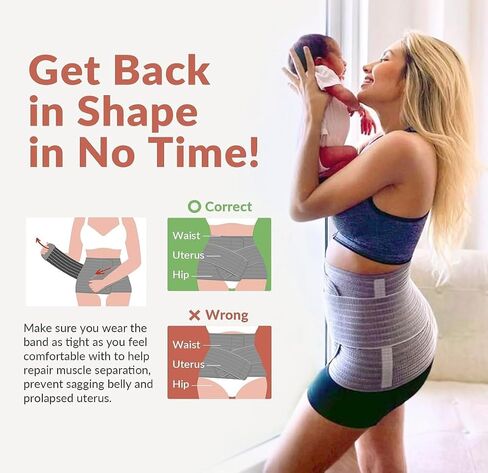 Mama Sue's Postpartum Recovery Belly Wrap Waistband or Post Surgical Adjustable Girdle, Great for Back Pain and Abdominal Compression (Large/X-large) in Saudi Arabia