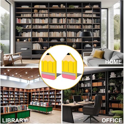 الحوت 2PCS قلم رصاص على شكل الخشب الدفتين العودة إلى المدرسة الخشب الدفتين قلم رصاص أصفر كتاب خشبي يقف لطيف غير زلق سدادات الكتب للكتب الثقيلة مكتب المنزل مكتبة المدرسة المطبخ in Saudi Arabia