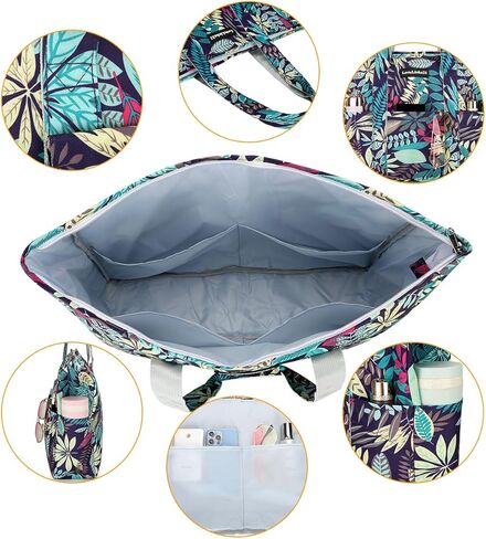 TianYaOutDoor Travel Beach Bag for Women Waterproof Sandproof Beach Tote Bag with Zipper Large Pool Bag Gym Bag (Slippers) in Kuwait