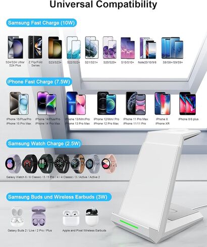 ADADPU 3 in 1 Wireless Charging Station for Samsung Galaxy Devices in Kuwait