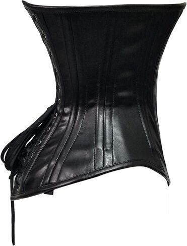 luvsecretlingerie Heavy Duty 26 Double Steel Boned Waist Training Velvet Underbust Tight Shaper Corset #8023-VE in Kuwait