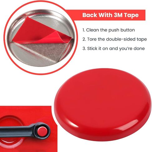 E-cowlboy Grab Handle Inserts Cover+Push Button Knobs Cover Trim for Jeep Wrangler JK JKU Sahara Rubicon Unlimited 2007-2018 Exterior Door Handle Decoration Accessories Aluminum (Red) in Kuwait