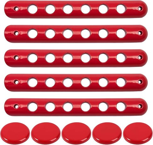 E-cowlboy Grab Handle Inserts Cover+Push Button Knobs Cover Trim for Jeep Wrangler JK JKU Sahara Rubicon Unlimited 2007-2018 Exterior Door Handle Decoration Accessories Aluminum (Red) in Kuwait