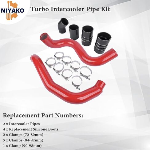 Turbo Intercooler Pipe Kit CAC Tubes and Boot Kit Fit 2003-2007 F250 F350 F450 F550 in Saudi Arabia