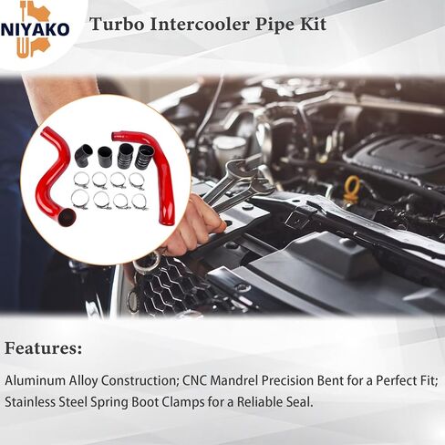 Turbo Intercooler Pipe Kit CAC Tubes and Boot Kit Fit 2003-2007 F250 F350 F450 F550 in Saudi Arabia