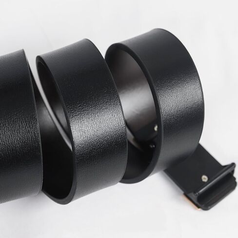 Men&Womens Leather Dress Belt Business Automatic Buckle Belt Color:Black Silver Gold in Saudi Arabia