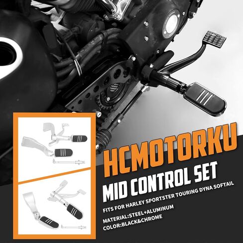 مجموعة أدوات التحكم في منتصف القدم للدراجة النارية مجموعة ربط رافعة تناسب Harley Sportster XL 1200 883 2014-2023 كروم in Saudi Arabia