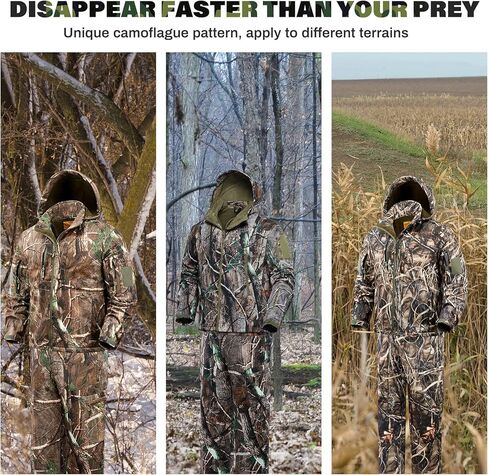 NEW VIEW Camo Hunting Clothes for Men,Quiet Warm Hunting Jacket and Pants,Water Resistant Hunting Suit for Deer Duck Bow Hunt in Saudi Arabia