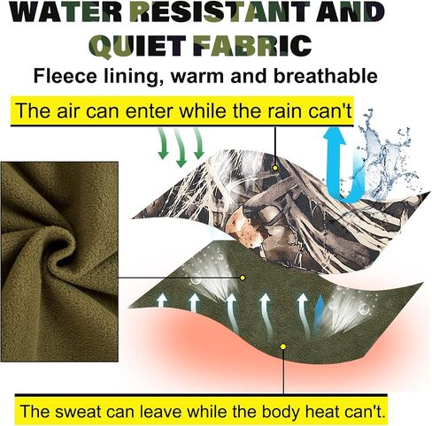 NEW VIEW Camo Hunting Clothes for Men,Quiet Warm Hunting Jacket and Pants,Water Resistant Hunting Suit for Deer Duck Bow Hunt in Saudi Arabia