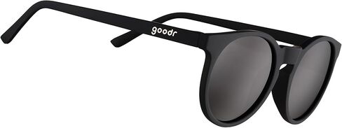 نظارات شمسية مستقطبة It's Not Black It's Obsidian من Goodr للرجال والنساء، إطارات صلبة سوداء مع عدسات عاكسة سوداء، حماية من الأشعة فوق البنفسجية 400، مانعة للانزلاق in Kuwait