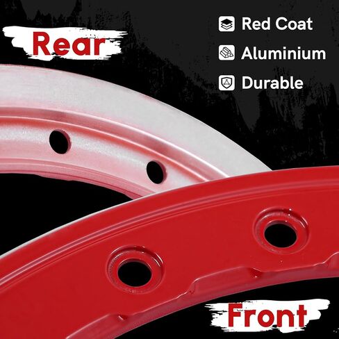5X Bead Lock Wheel Trim Rings Red Kit Fit for 2021-2024 Ford Bronco Sasquatch Package Beauty Rings in Kuwait