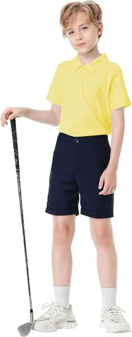 Toddler to Youth Stain Resistant Polo Shirts Kids Collared Golf T-Shirt School Uniform for Boys and Girls in Kuwait