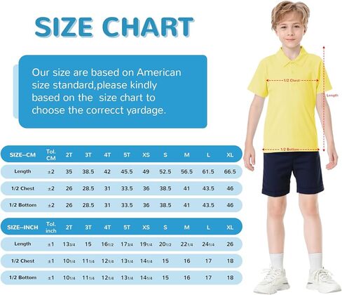 Toddler to Youth Stain Resistant Polo Shirts Kids Collared Golf T-Shirt School Uniform for Boys and Girls in Kuwait