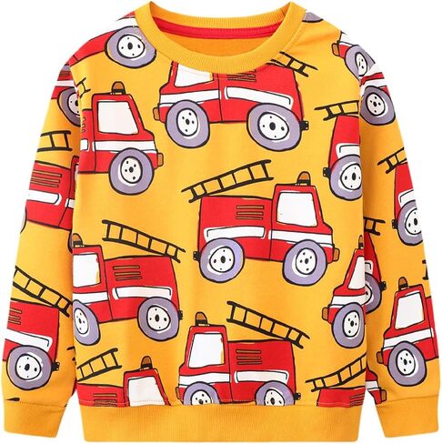 HILEELANG Boy Sweatshirts Halloween Christmas Novelty Crewneck Pullover Cotton Tops Clothing Shirts in Saudi Arabia