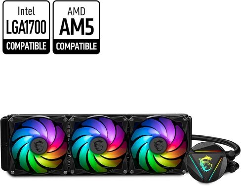 MSI مبرد سائل لوحدة المعالجة المركزية كور ليكويد S360 من ميج - شاشة IPS 2.4 انش - LGA 1700 جاهز - مبرد 360 ملم - مراوح ثلاثية صامتة 120 ملم P12 in Kuwait