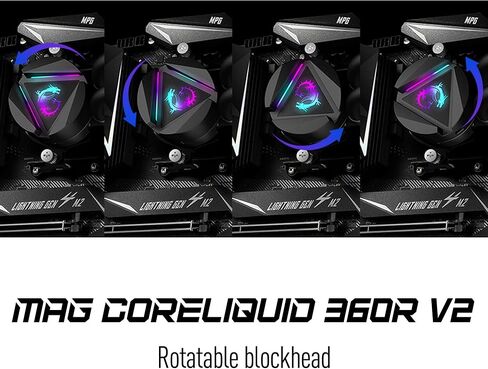MSI مبرد سائل لوحدة المعالجة المركزية كور ليكويد S360 من ميج - شاشة IPS 2.4 انش - LGA 1700 جاهز - مبرد 360 ملم - مراوح ثلاثية صامتة 120 ملم P12 in Kuwait