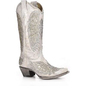 Corral Boots Women's White Cross & Wings Western Boot