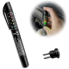 Brake Fluid Test Pen, Auto Brake Diagnostic Tester Tool, Brake Fluid Fluid Oil Test Analysis Tool with Five LED Indicators, Automotive Vehicle Test Tool,DOT 3 DOT 4 DOT 5.1 Brake Fluid Liquid Tester