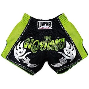 Retro Original Muay Thai Shorts for Kick Boxing Fight LUMRTO-010 (XXXL, Green Viper)