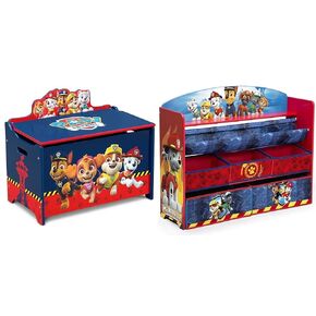 Delta Children Deluxe Toy Box, PAW Patrol & Deluxe Book & Toy Organizer, Nick Jr. PAW Patrol