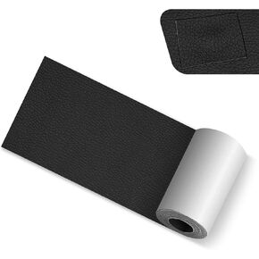 1 Pack Car Leather Repair Sticker with Adhesive, Anti-scratch Vehicle Repair Tools, 3In x 60In Furniture Body Patch, Wear-resistant Design, Universal Sofas Repair Patch Accessory (Black)