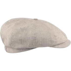 Sterkowski Rowdy Flat Cap for Men and Women | 100% Linen Newsboy Cap | Elegant 8 Panel Gatsby Cap
