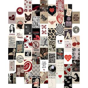 60 pcs Downtown Girl Room Décor, Coquette y2k 2000’s Grunge Posters, TV Girl Lana Del Rey Retro Music Wall Art for Bedroom, Trendy Vintage Funky College Dorm Wall Collage Kit Aesthetic Pictures