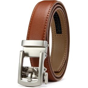 CHAOREN Boys Belt, Youth Click Dress Belt with Ratchet Buckle, Adjustable Belt for Kids Formal Wear and School Uniforms