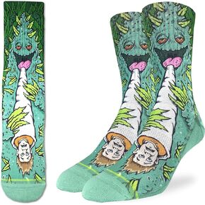 Good Luck Sock Men's Weed Smoking a Human Socks, Adult