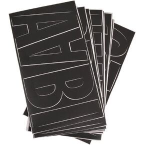 Westcott LetterCraft Permanent Vinyl Lettering Franklin Gothic 4-Inch, Black (15854)