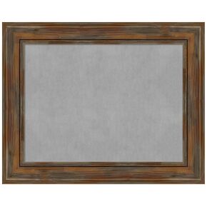 Amanti Art Framed Magnetic Board (30 x 24) Alexandria Rustic Brown Magnet Board, Medium Magnetic Bulletin Board for Office Decor, Mudroom, Kitchen or Organization Drop Zone from WI, USA
