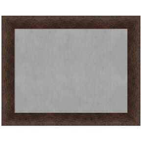 Amanti Art Framed Magnetic Board (29 x 23) Warm Walnut Magnet Board, Medium Magnetic Bulletin Board for Office Decor, Mudroom, Kitchen or Organization Drop Zone from WI, USA