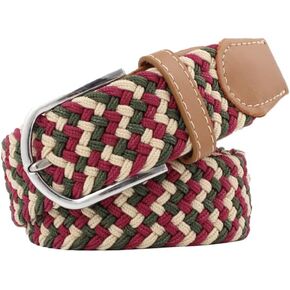 COTIM COYIN Braided Woven Stretch Belt for Women Men, Unisex Woven Elastic Golf Belts for Jeans Pants