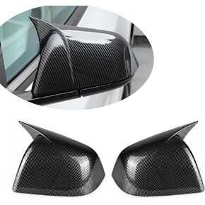 Side Mirror Cover Cap Fit for Tesla Model Y 2020 2021 2022 ABS Exterior Accessory Carbon Fiber Style 1 Set