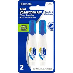 BAZIC Metal Tip Mini Correction Pen, 5ml (Pack of 2) (1616)