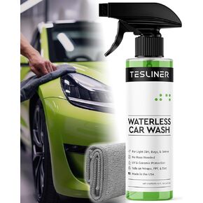 Waterless Car Wash Spray for Tesla, No Hose Needed | Biodegradable, Safe on Wraps, for Tesla Cleaning Products Exterior, UV & Ceramic Protection, for Tesla Model 3 Y S X Car Accessories 2023 & 2024