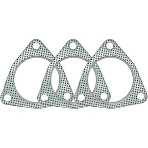 3 PCS 3 inch 3-Bolt Exhaust Flange Gasket Turbo/Manifold/Header Down/Dump Pipe Flange, High Temperature Graphite for Headers, Catback, Axleback, MLSG High Temp Exhaust Gasket